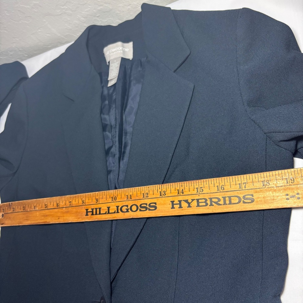 Liz Claiborne Collection Women 6 Navy Blue Blazer Suit Jacket Career - Picture 6 of 9
